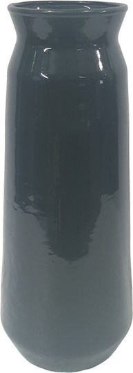 Liberta Διακοσμητικό Βάζο Γυάλινο Marona Πετρόλ 10x10xΥ26cm