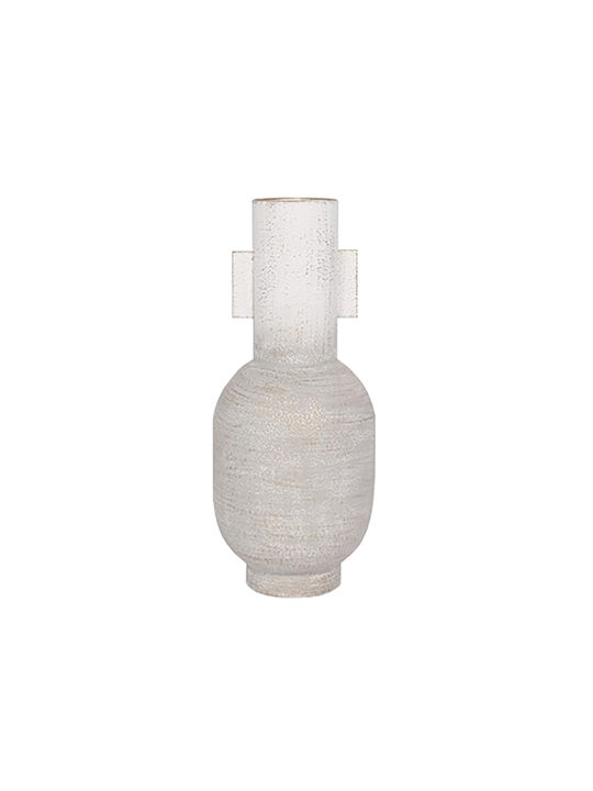 Liberta Decorative Vase Metallic Cilindro White 16x16xH40cm