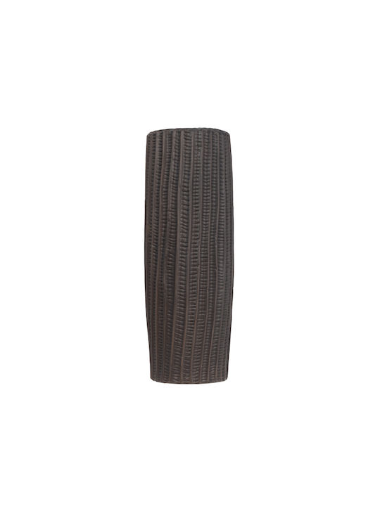 Liberta Decorative Vase Ceramic Rige Gray 12x12xH36cm
