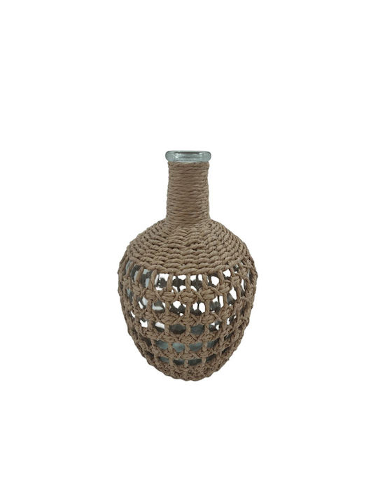 keleman Decorative Vase Glass Beige Y26cm
