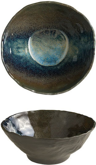 Ocean Round Brown Serving Bowl with Diameter 16cm