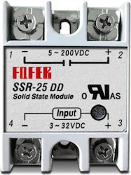 Fotek Твърдотелно Реле Модул DC Вход 3-32V Изход 5V-200V DC 25A SSR-25 DD
