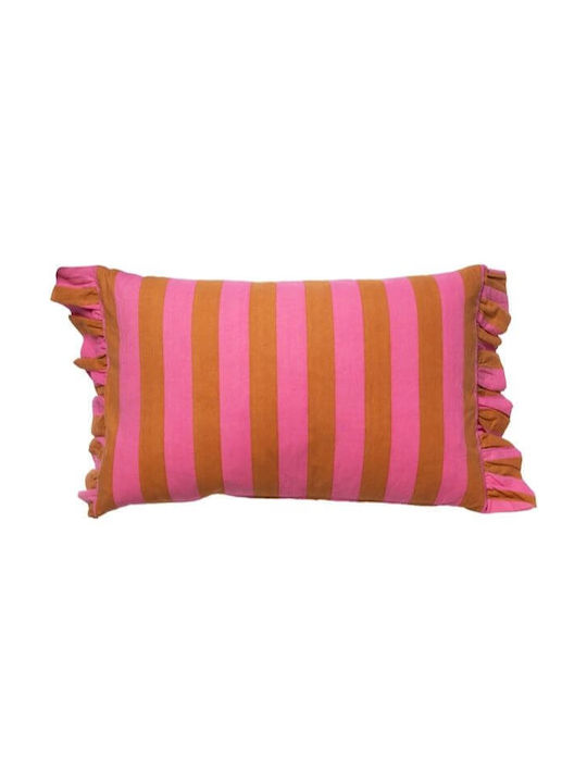 Selected by Pragmatic Față De Pernă Decorativă Stripe Roz/Maro 40x60cm