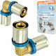 Lechar Cot Pex 16x16 Conector Presat Crimpat Drept