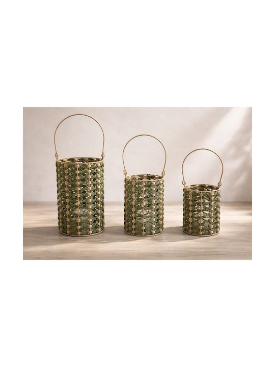 keleman Green Rope Lantern 13.5x13.5x22cm