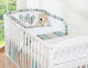 Bobono Classic Inside Crib Bumper Brown-Turquoise OCHR-Hearts-528