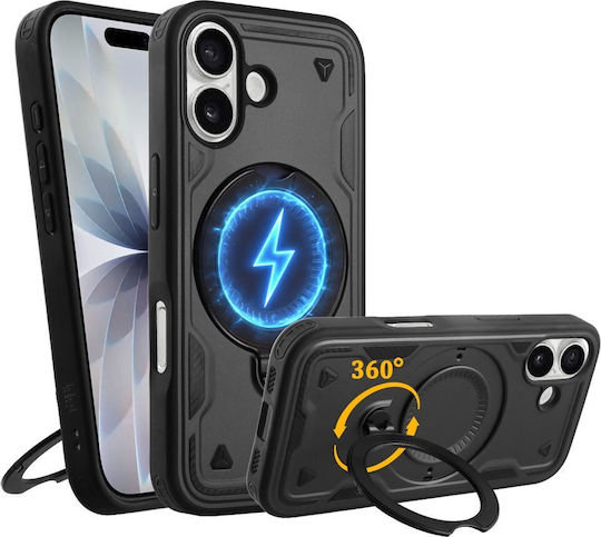 Idol 1991 360 Full Cover Μεταλλικό Μαύρο (iPhone 17)