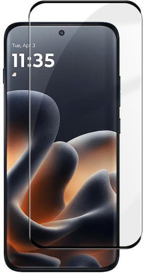 Kalebol Motorola Edge 70 Pro 5G Gebogenes Hochaluminium Bildschirm-gedruckte Vollabdeckung Anti-Fingerprint Schwarzrand Hd Gehärtetes Glas Displayschutzfolie