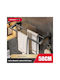 Badezimmerhaken Doppel Wandhalterung mit Aufkleber 50x12cm Inox Grau