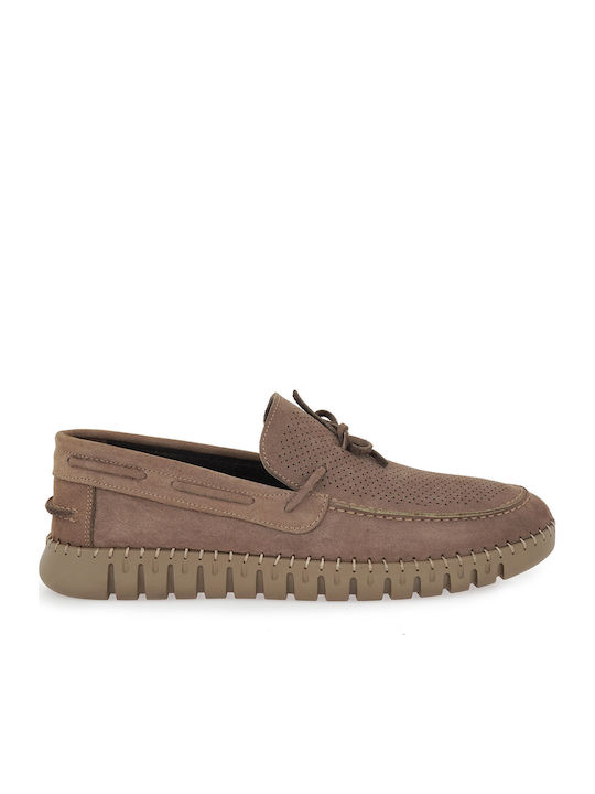 Δερμάτινα Ανδρικά Loafers σε Καφέ Χρώμα