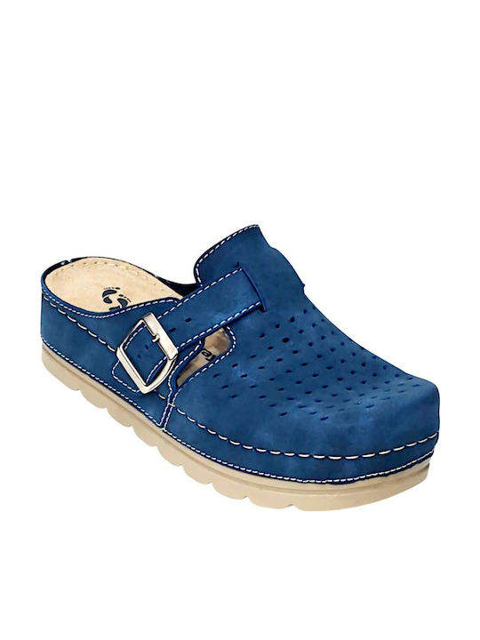 Comfort Way Shoes Γυναικεία Σαμπό Μπλε