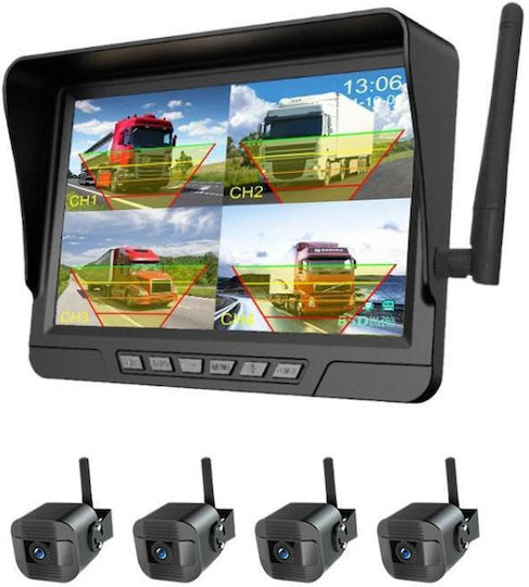 Waterproof Car Reverse Camera with Screen and Night Vision for Dodge Charger Renault Wind
