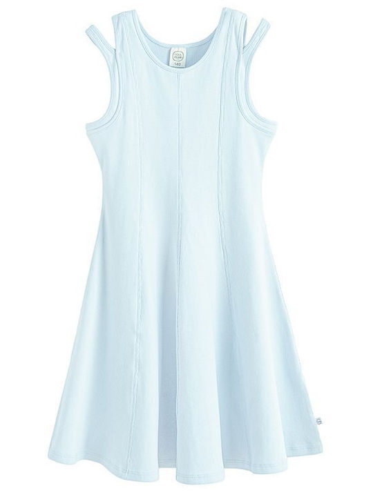 Mädchenkleid Ärmellos Blau