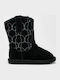Leder Kinderstiefel Schwarz