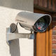 Cameră Supraveghere Falsă Cctv Rotativă 360° Cu Led Clipitor Alimentată Cu Baterii Aa Pentru Interior