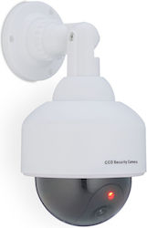 Relaxdays Fake Surveillance Camera Dome Shape White 23.5x12.5x14 Cm