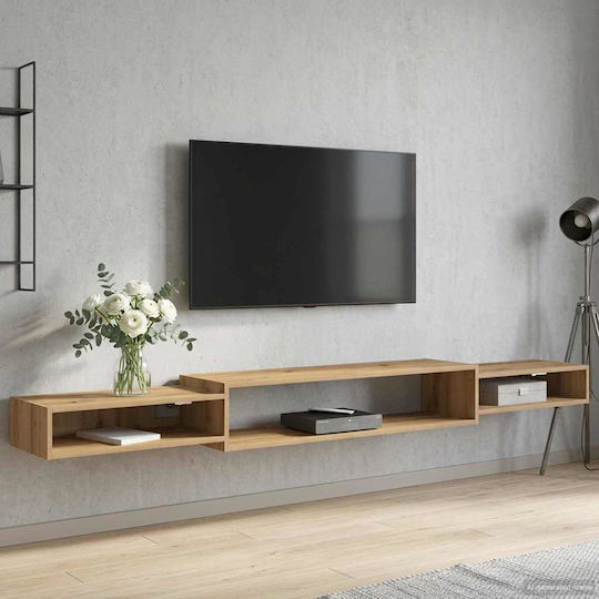 Έπιπλο TV Επιτοίχιο Δρυς 220x28x21εκ.