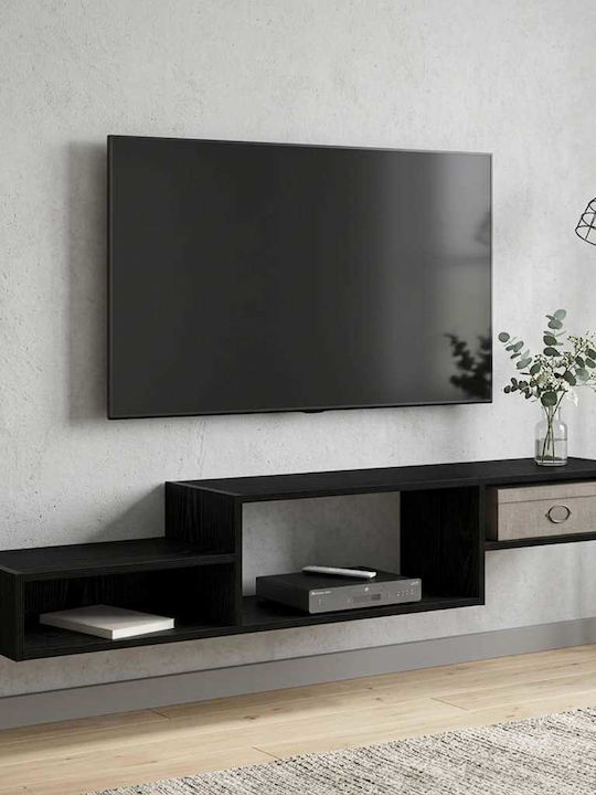 Шкаф За Телевизор Черен Дъб 150x28x26см