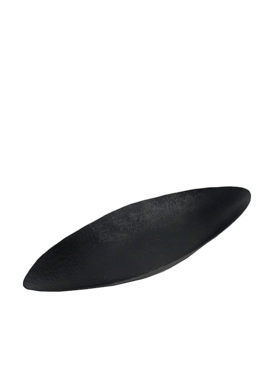 Liberta Boat Διακοσμητικό Μπωλ Αλουμινίου Μαύρο 49x20x5cm