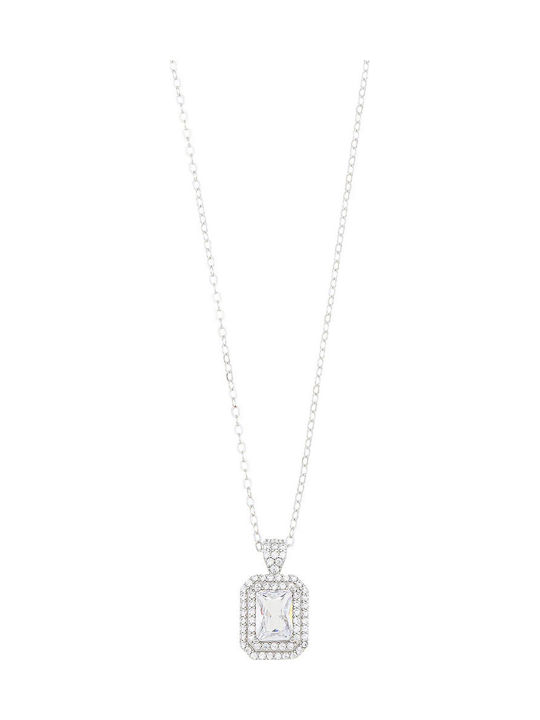 Breeze Breeze Κολιέ aus Silber mit Diamant und Zirkon Braune