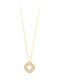 Breeze Necklace Made of Gold Plated Silver with Diamond & Zircon