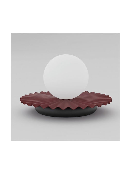 Table Lamp Umbra Ln1 Made In Poland Φ10 Steel & Glass Black-Burgundy 1732/ln1-emibig 1732/ln1