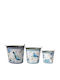 Artekko Metal Plant Pots Blue Set of 3