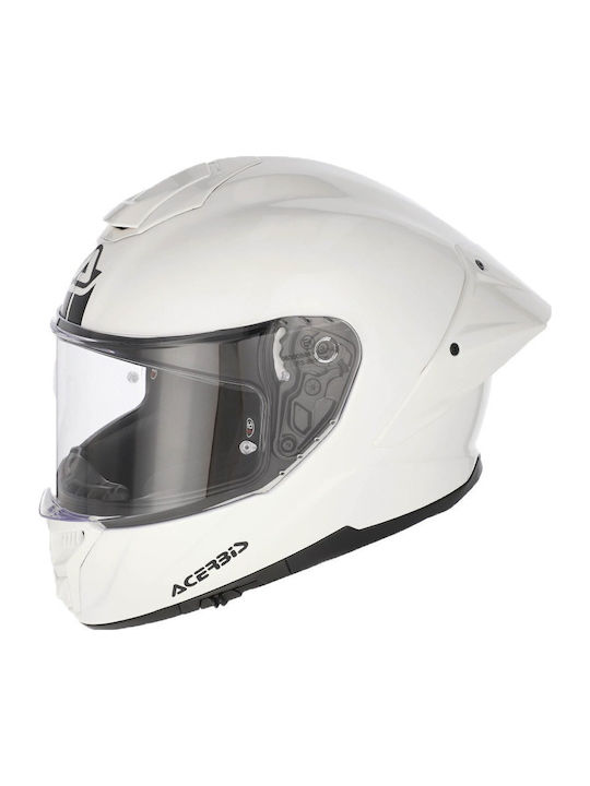 Acerbis Tarmak-X White Motorcycle Helmet Full Face ECE 22.06 1480gr with Sun Visor