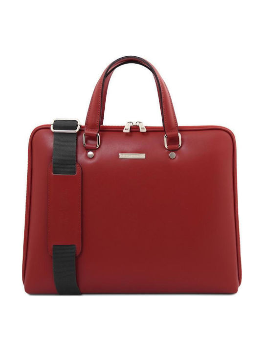 Leather Women's Professional Bag Red