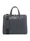 Leather Women's Briefcase Grey