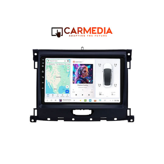 Carmedia Ηχοσύστημα Αυτοκινήτου για Ford Ranger 2018 (Bluetooth/USB/WiFi/GPS/Apple-Carplay/Android-Auto) με Οθόνη Αφής 9"