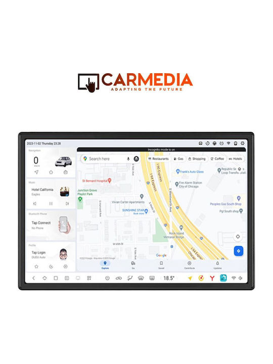 Carmedia Ηχοσύστημα Αυτοκινήτου για Ford Transit 2014-2020 (Bluetooth/USB/WiFi/GPS/Apple-Carplay/Android-Auto) με Οθόνη Αφής 13"