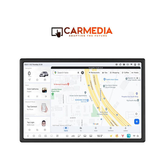 Carmedia Ηχοσύστημα Αυτοκινήτου για Ford Transit 2014-2020 (Bluetooth/USB/WiFi/GPS/Apple-Carplay/Android-Auto) με Οθόνη Αφής 13"