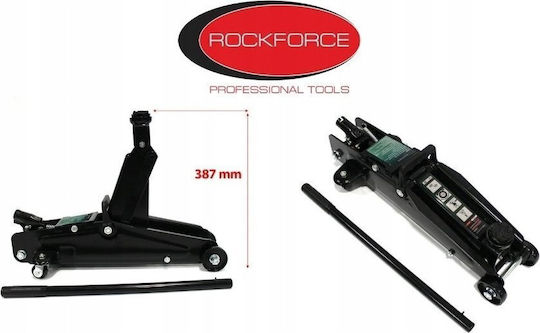 Rockforce Hydraulic Bottle Jack with Lifting Height up to 38.7cm and Load Capacity up to 13 Tons