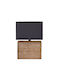 Liberta Wooden Table Lamp with Black Shade and Beige Base