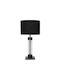 Liberta Glass Table Lamp with Black Shade and Base