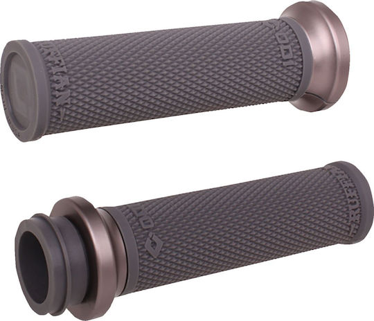 Odi Grip Ghidon 25,4mm Ruffian Diamond Knurled Fără Flanșă Fără Waffle Throttle-by-wire Mediu V30htwh-h Gri