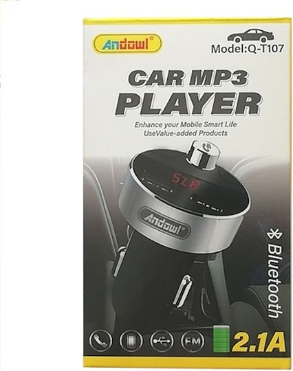 Andowl FM Transmitter Auto mit Bluetooth USB