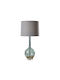 Liberta Crystal Table Lamp with Gray Shade and Transparent Base