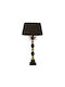 Liberta Metal Table Lamp with Black Shade and Gold Base