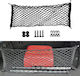 Car Trunk Organizer Net 110x60cm Support Hooks Black