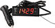 Digital Car Clock Instrument for Lighter Placement