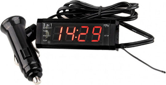 Digital Car Clock Instrument for Lighter Placement