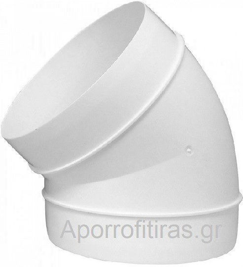 Round Elbow Abs 45° White Φ150 1807