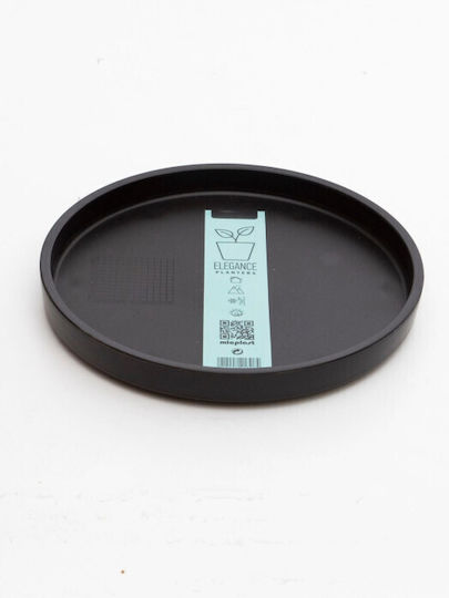 Micplast Pot Plate Elegance Round 20cm Black