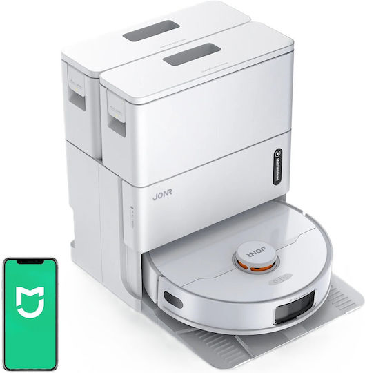 Jonr T5 Pro Gen 2 Robot Vacuum Cleaner with Laser Mapping & 15000Pa Suction Power White