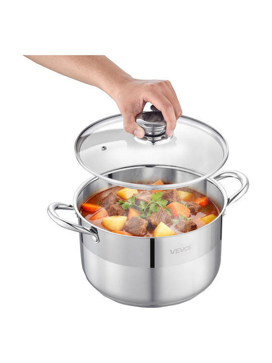 Vevor Βαθιά Ανοξείδωτη Κατσαρόλα Ατμού 7.6lt / 9.45cm