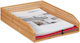 Relaxdays Bamboo Document Holder 7x33x25 Cm Natural Color Stackable
