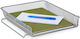 Relaxdays Document Holder Metal Silver 6.5x28.5x34cm