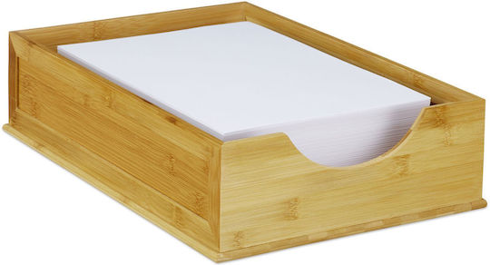 Relaxdays Bamboo Storage Tray Light Brown 10x39x26.5 Cm
